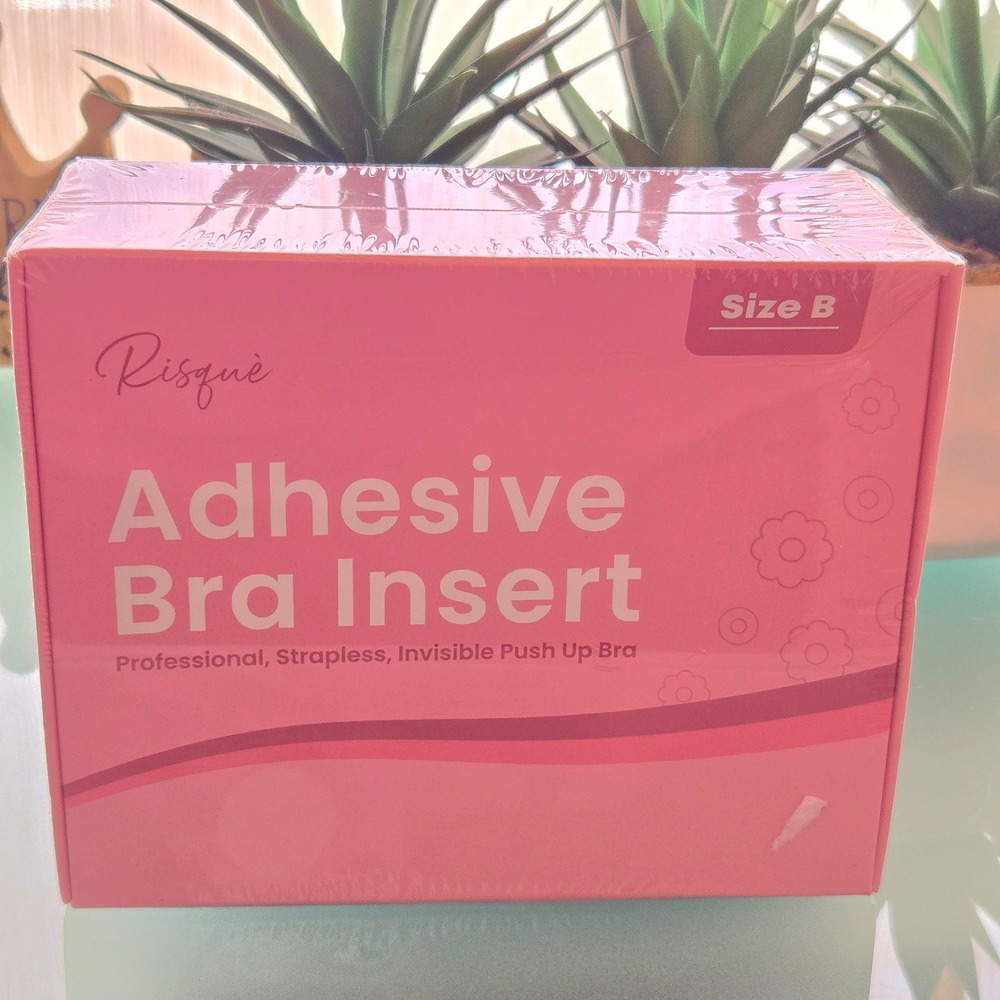 Risque Adhesive Bra Insert Women Size B Pink Strapless Invisible Push Up Bra